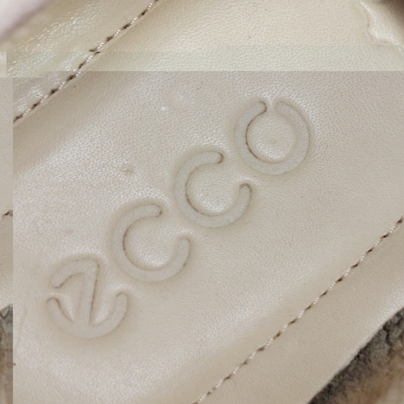 Ecco Pink Purple Laser Cut Leather Slip On Comfy Flat Loafers C852 - Picture 8 of 13